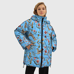 Куртка зимняя женская Кролик и Синичка, цвет: 3D-черный — фото 2
