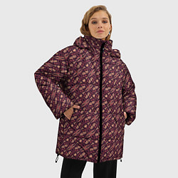 Куртка зимняя женская Живая текстура, цвет: 3D-черный — фото 2