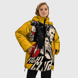 Куртка зимняя женская Бойцовский Клуб Три личности, цвет: 3D-черный — фото 2