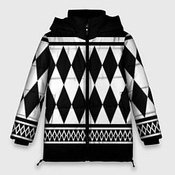 Куртка зимняя женская Абстракционизм, цвет: 3D-черный