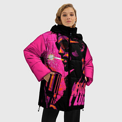 Куртка зимняя женская Тайлер Дёрден с динамитом, цвет: 3D-красный — фото 2