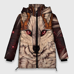 Куртка зимняя женская Красивая Волчица, цвет: 3D-черный