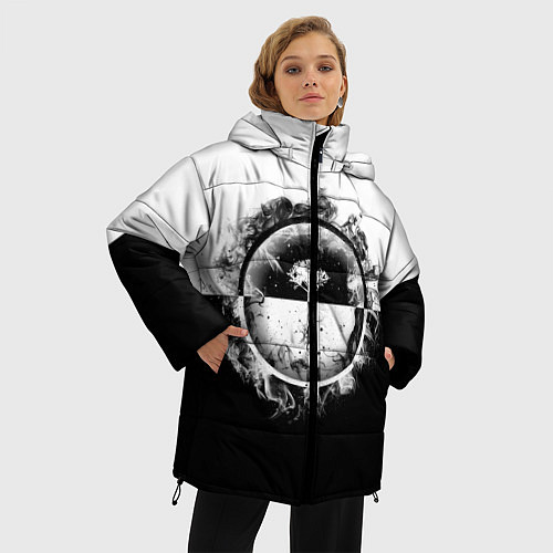 Женская зимняя куртка Black and White / 3D-Черный – фото 3