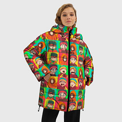 Куртка зимняя женская Аниме Южный парк, цвет: 3D-черный — фото 2