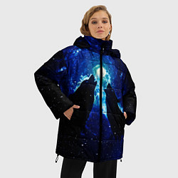 Куртка зимняя женская КОСМИЧЕСКИЙ ВОЛК, цвет: 3D-черный — фото 2