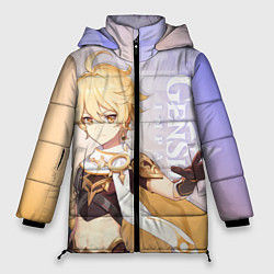Куртка зимняя женская Genshin Impact, Путешественник, цвет: 3D-черный
