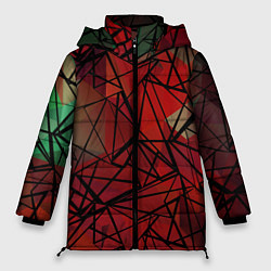 Куртка зимняя женская Абстрактный геометрический, цвет: 3D-светло-серый
