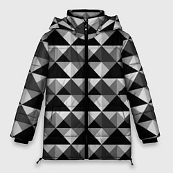 Куртка зимняя женская Современный геометрический, цвет: 3D-красный