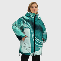 Куртка зимняя женская Красочный развод, цвет: 3D-светло-серый — фото 2