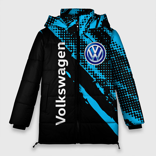 Женская зимняя куртка Volkswagen Фольксваген / 3D-Красный – фото 1