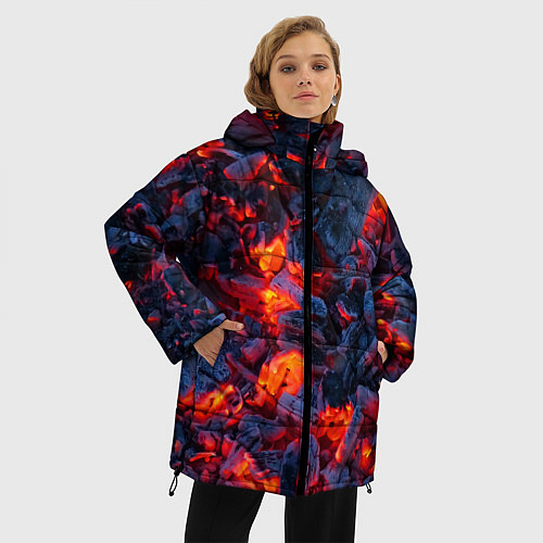 Женская зимняя куртка Магия углей / 3D-Черный – фото 3