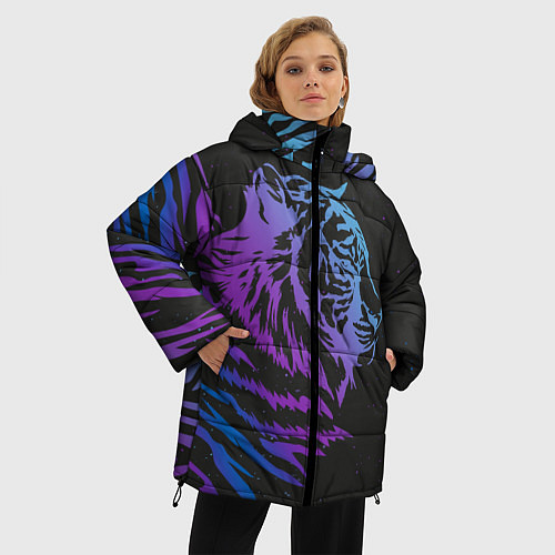 Женская зимняя куртка Tiger Neon / 3D-Черный – фото 3