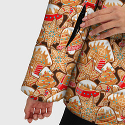 Куртка зимняя женская Праздничное Печенье, цвет: 3D-черный — фото 2
