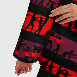 Куртка зимняя женская Зомби апокалипсис близко, цвет: 3D-черный — фото 2