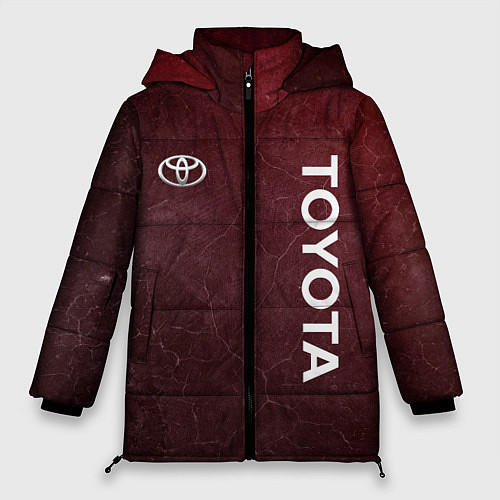 Женская зимняя куртка TOYOTA RED GRUNGE / 3D-Красный – фото 1