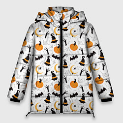 Куртка зимняя женская Patern Halloween 5, цвет: 3D-красный