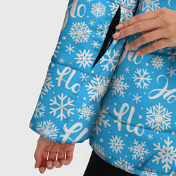 Куртка зимняя женская Смех Санты, цвет: 3D-черный — фото 2
