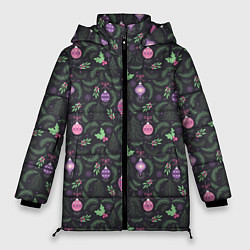 Куртка зимняя женская Новогоднее Украшение для Ёлки, цвет: 3D-черный