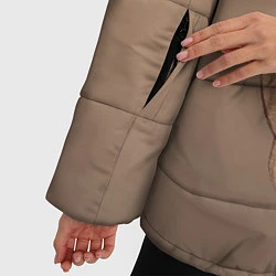 Куртка зимняя женская Акварельный енотик, цвет: 3D-светло-серый — фото 2