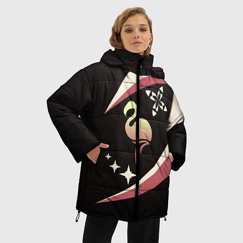 Женская зимняя куртка Flatingo & GameDev / 3D-Черный – фото 3