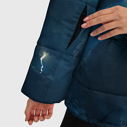 Куртка зимняя женская ГОДЗИЛЛА В МОРЕ, цвет: 3D-черный — фото 2