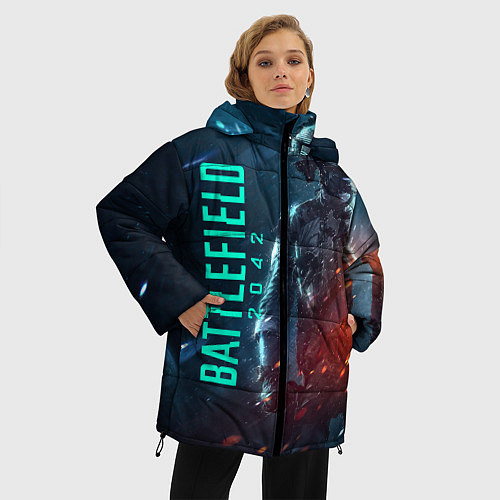 Женская зимняя куртка BATTLEFIELD 2042 SOLDIER WARS / 3D-Черный – фото 3