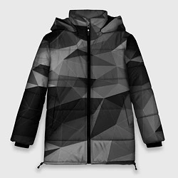 Куртка зимняя женская Чб абстракция, цвет: 3D-черный