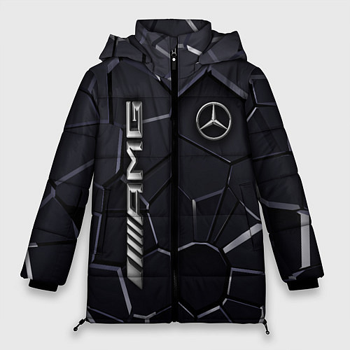 Женская зимняя куртка Mercedes AMG 3D плиты / 3D-Красный – фото 1