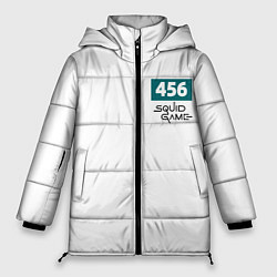 Куртка зимняя женская Игра в кальмара, номер 456, цвет: 3D-черный