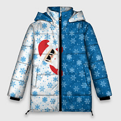 Куртка зимняя женская С Новым Годом дед мороз, цвет: 3D-черный