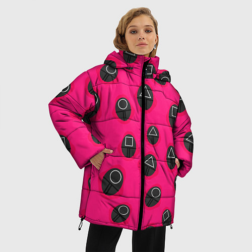 Женская зимняя куртка Игра в кальмара TКК / 3D-Черный – фото 3