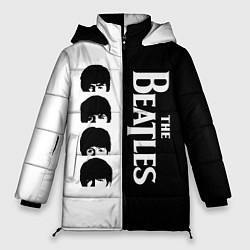 Куртка зимняя женская The Beatles черно - белый партер, цвет: 3D-черный