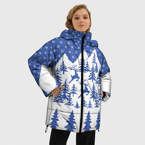 Женская зимняя куртка Горные Олени / 3D-Черный – фото 3