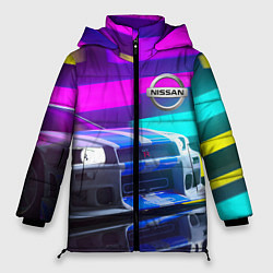 Куртка зимняя женская NISSAN GT-R SKYLINE, цвет: 3D-светло-серый