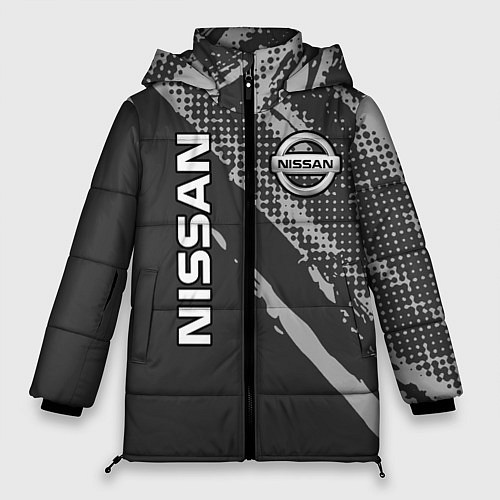Женская зимняя куртка Nissan Car Ниссан / 3D-Красный – фото 1