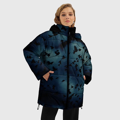Женская зимняя куртка Flock of birds / 3D-Черный – фото 3