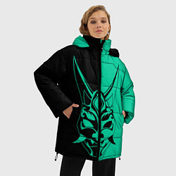Куртка зимняя женская СПЛИТ МАСКА СЯО, цвет: 3D-черный — фото 2