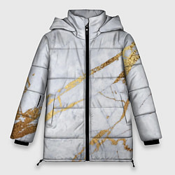 Куртка зимняя женская Золото на белом, цвет: 3D-черный