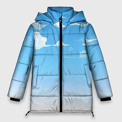 Куртка зимняя женская Летнее небо, цвет: 3D-черный