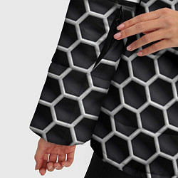 Куртка зимняя женская Шевроле Стальная решетка, цвет: 3D-черный — фото 2