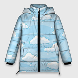 Куртка зимняя женская Зимние облака, цвет: 3D-черный