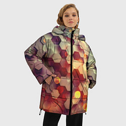 Куртка зимняя женская 3Д фигуры, цвет: 3D-красный — фото 2