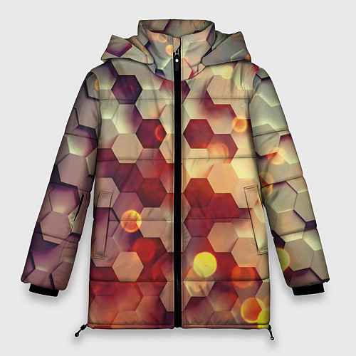 Женская зимняя куртка 3Д фигуры / 3D-Красный – фото 1
