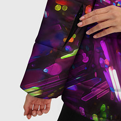 Куртка зимняя женская Фиолетовый бриллиант, цвет: 3D-черный — фото 2