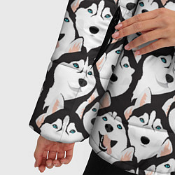 Куртка зимняя женская Сибирский Хаски Husky, цвет: 3D-черный — фото 2