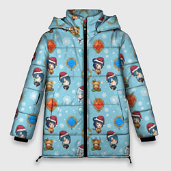 Куртка зимняя женская Genshin Impact Pattern, цвет: 3D-светло-серый