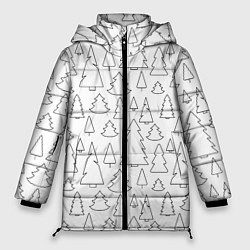 Куртка зимняя женская Простые елочки, цвет: 3D-черный