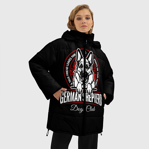 Женская зимняя куртка Немецкая Овчарка German Shepherd -1 / 3D-Черный – фото 3