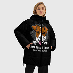 Куртка зимняя женская Джек-Рассел-Терьер Jack Russell Terrier, цвет: 3D-светло-серый — фото 2