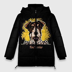 Куртка зимняя женская Фокстерьер Fox terrier, цвет: 3D-черный